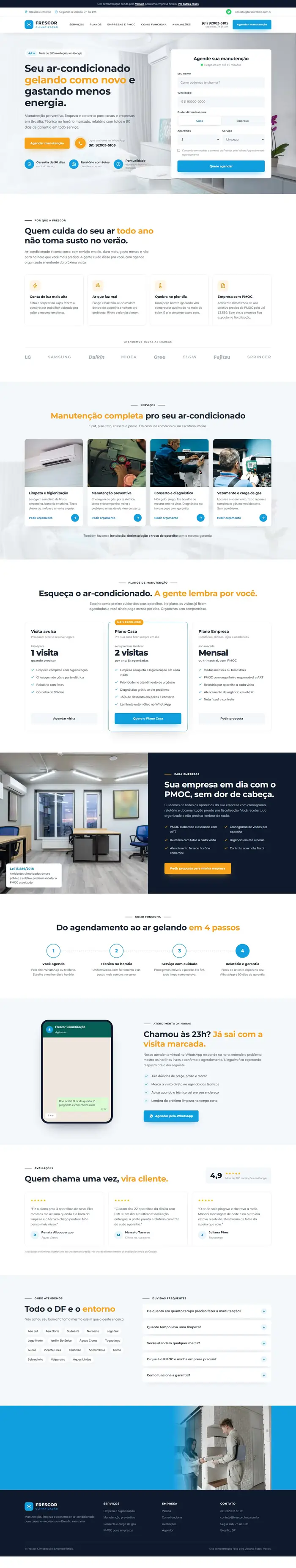 Site Frescor Climatização